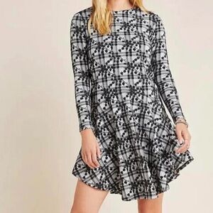 HUTCH gray and black long sleeve mini dress
